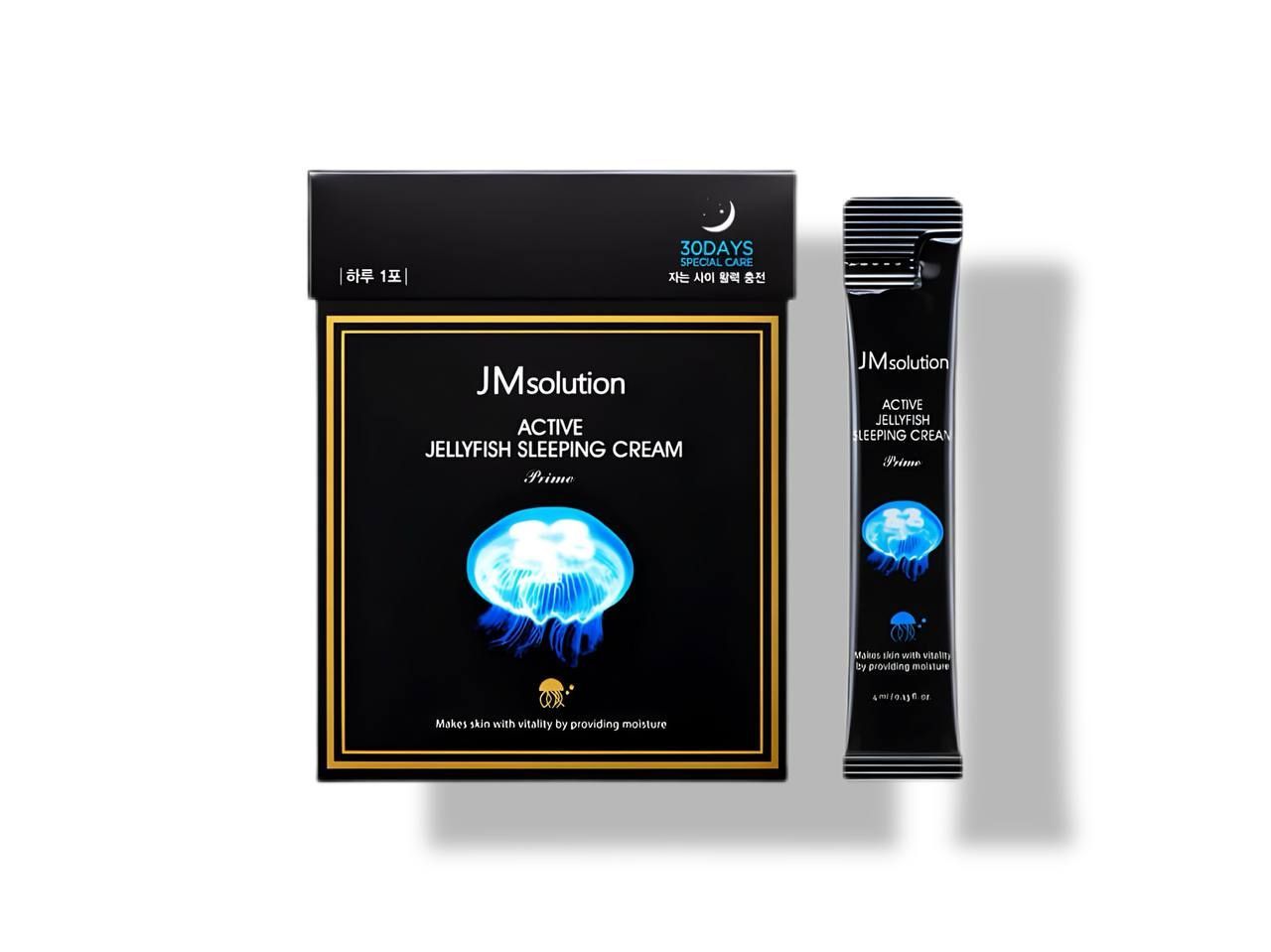 Ночная увлажняющая маска с экстрактом медузы JMsolution Active Jellyfish Sleeping Cream Prime, 4 мл.