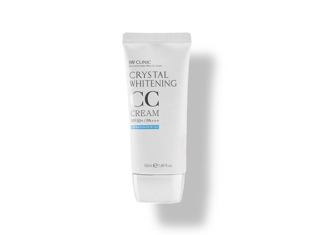 СС Крем с осветляющим эффектом 3w clinic crystal whitening CC cream №2 natural beige, 50 мл. 