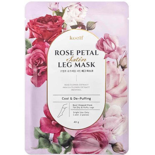 Маска-носочки для ног с экстрактом розы Koelf Rose Petal Satin Leg Mask 40г