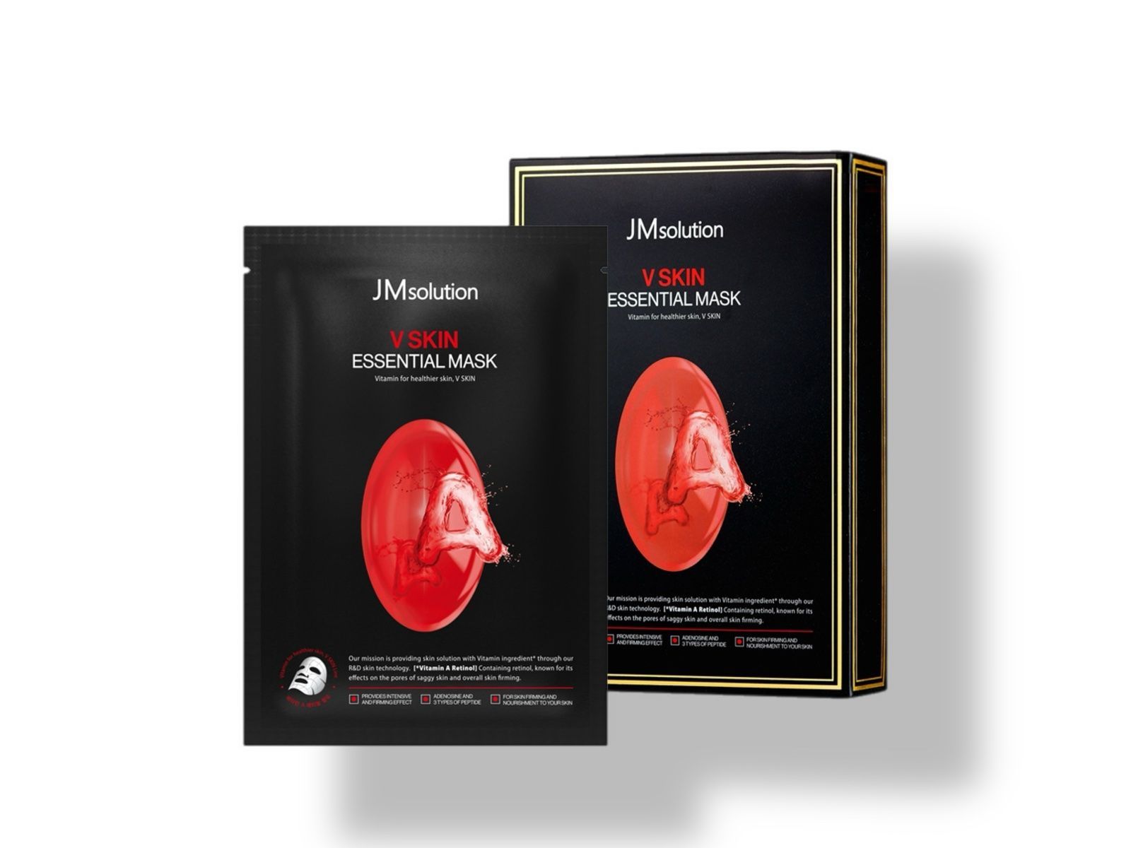 Омолаживающая тканевая маска с ретинолом JMsolution V Skin Essential Mask, 30 мл.