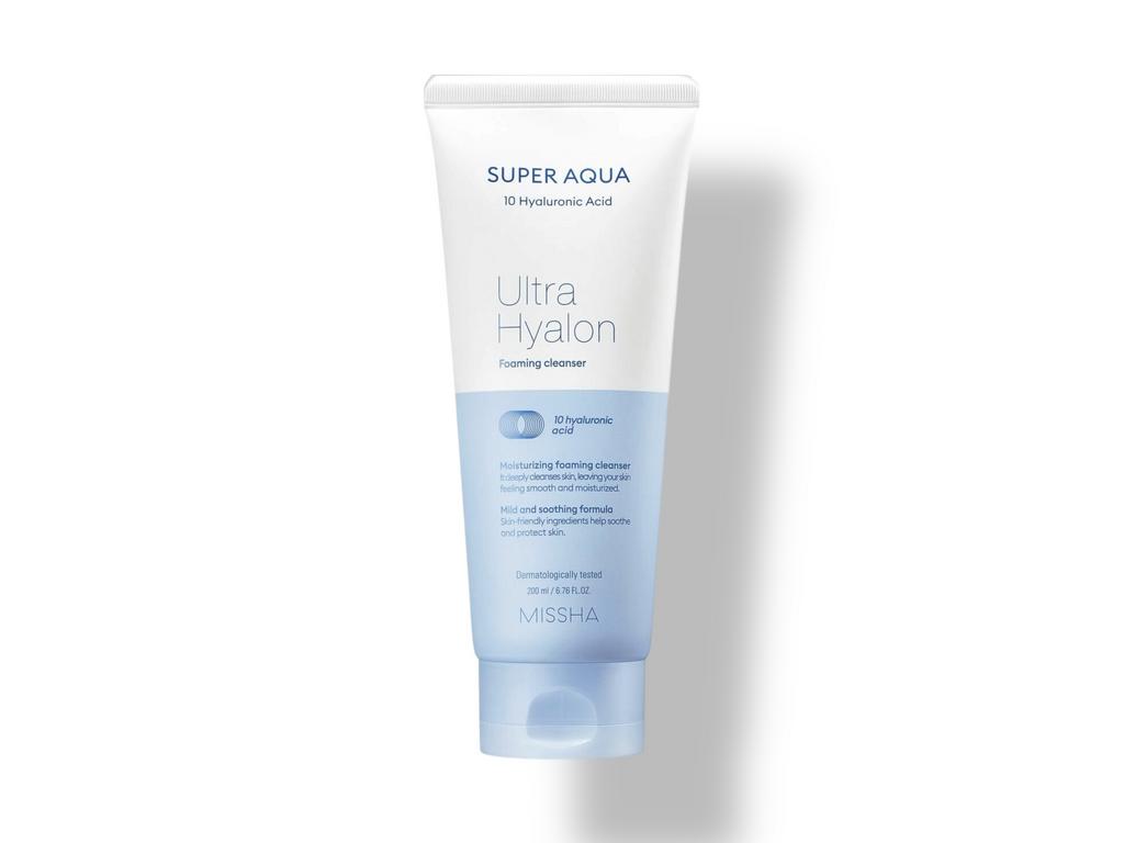 -40% Увлажняющая пенка с гиалуроновой кислотой Missha Super Aqua Ultra Hyalron Cleansing Foam 200 мл