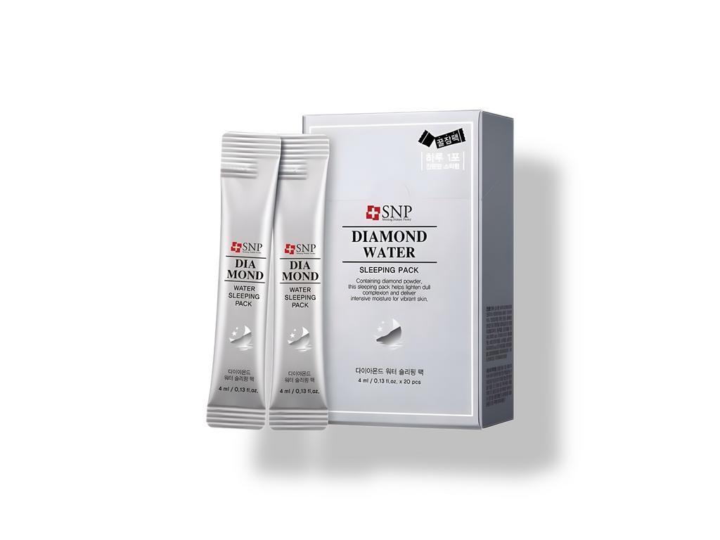 Увлажняющая ночная маска с алмазной пудрой и гиалуроновой кислотой SNP Diamond Water Sleeping Pack 4 мл