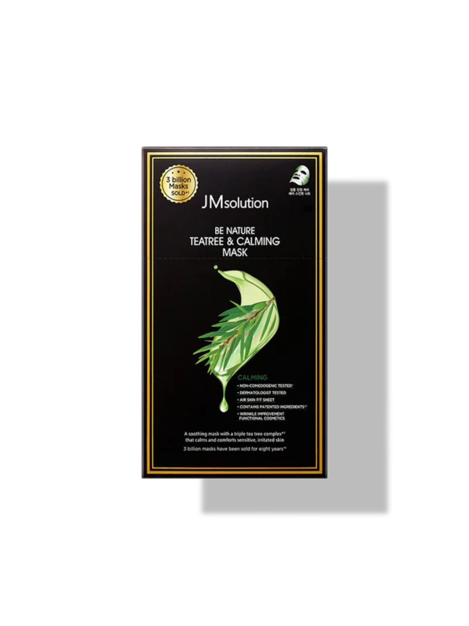 Успокаивающая тканевая маска с чайным деревом JMsolution Be Nature Tea Tree & Calming Mask, 24 мл.