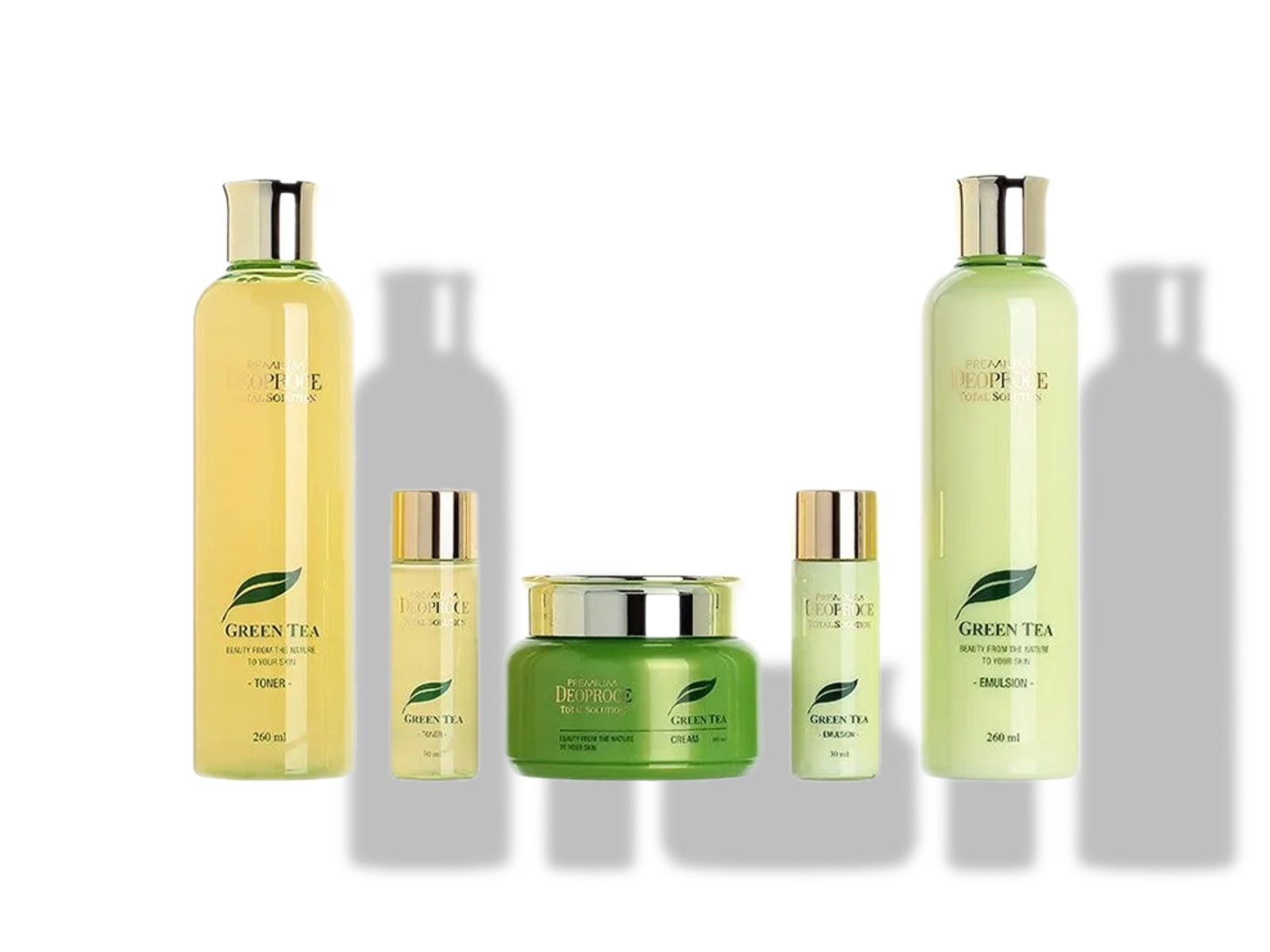 Набор уходовый с экстрактом зеленого чая DEOPROCE Premium Green Tea Total Solution 3 Set