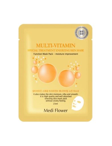 Увлажняющая тканевая маска для лица с мультивитамином Medi Flower Mask Pack Special Treatment Energizing Skin Multi-Vitamin, 23 мл