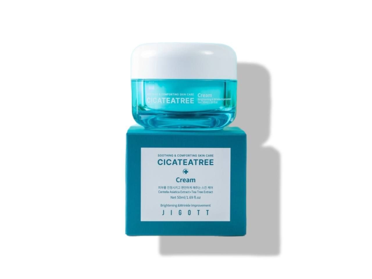 Крем для лица с экстрактами центеллы азиатской и чайного дерева Jigott  Cicateatree Cream, 50 мл.