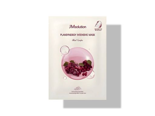 Укрепляющая тканевая маска с красным виноградом JMsolution Plansynergy Intensive Mask Red Grape, 30 мл.