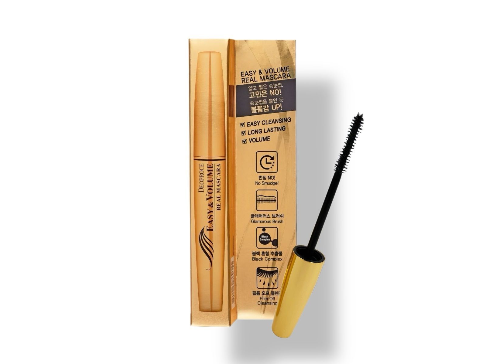 Тушь для ресниц с эффектом объёма Deoproce Easy Volume Real Mascara, 8 мл.
