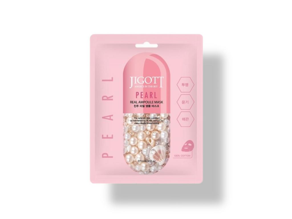 Ампульная маска с экстрактом жемчуга Jigott Pearl Real Ampoule Mask, 27 мл. 