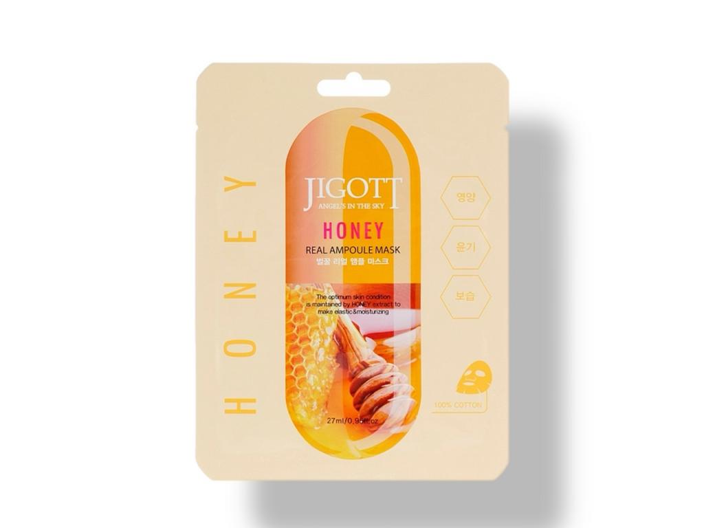 Тканевая Ампульная Маска с экстрактом меда Jigott  Honey Real Ampoule Mask, 27 мл. 