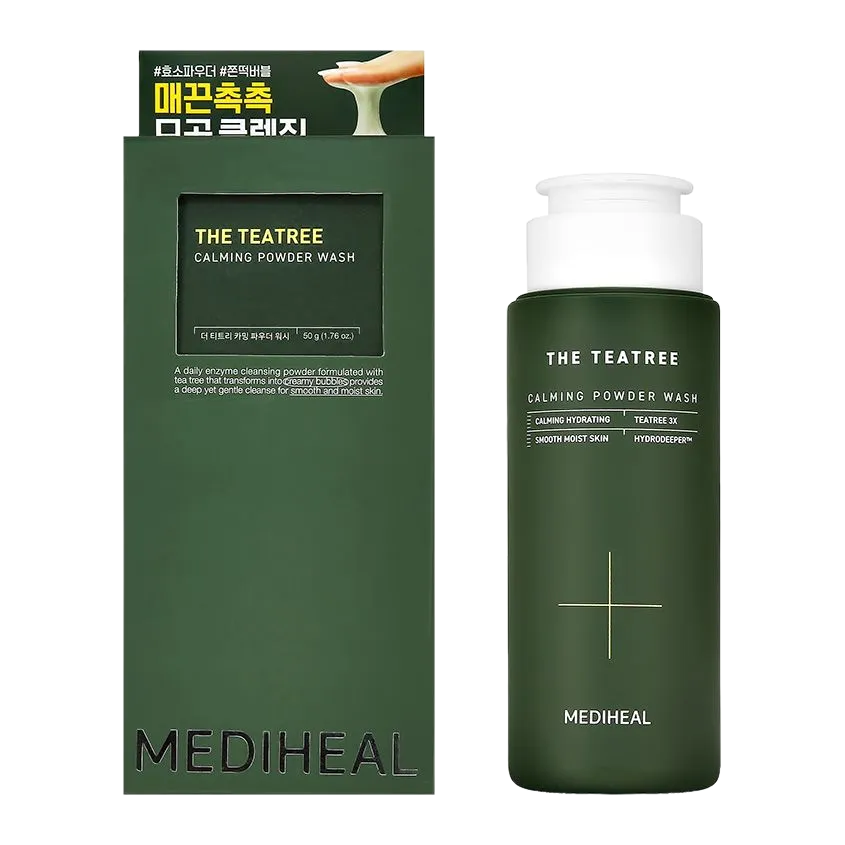 Успокаивающая энзимная пудра с чайным деревом Mediheal The Teatree Calming Powder Wash, 50 гр.