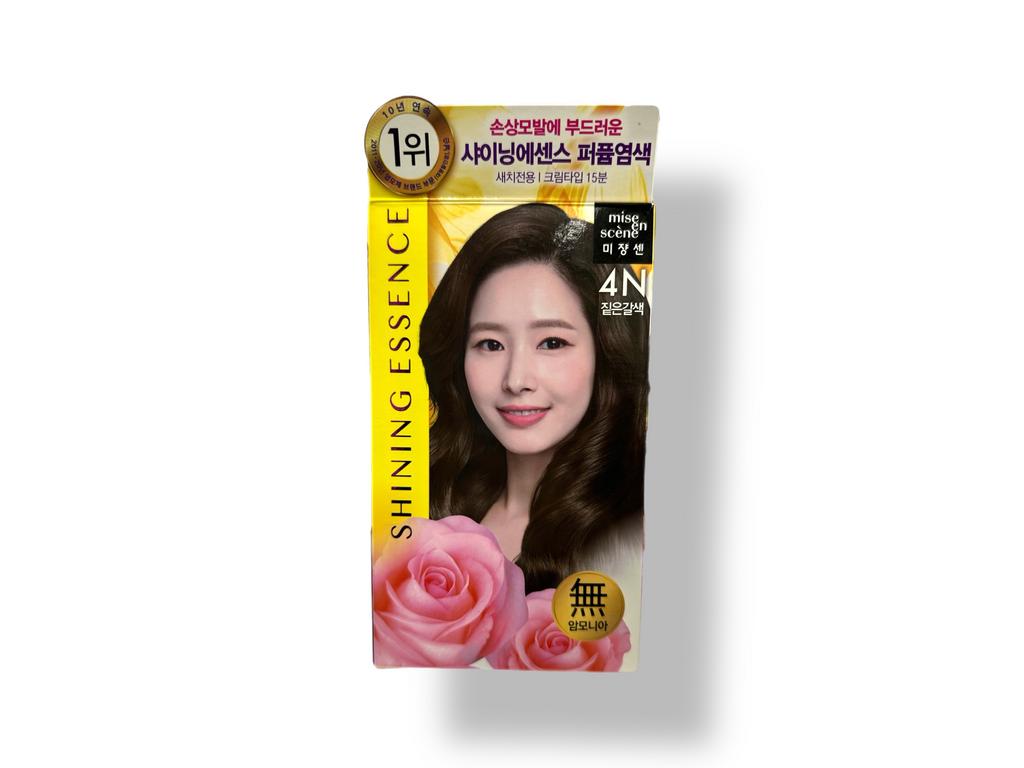 Краска для волос темно-коричневый Mise En scene shining essence hair color 4N dark brown