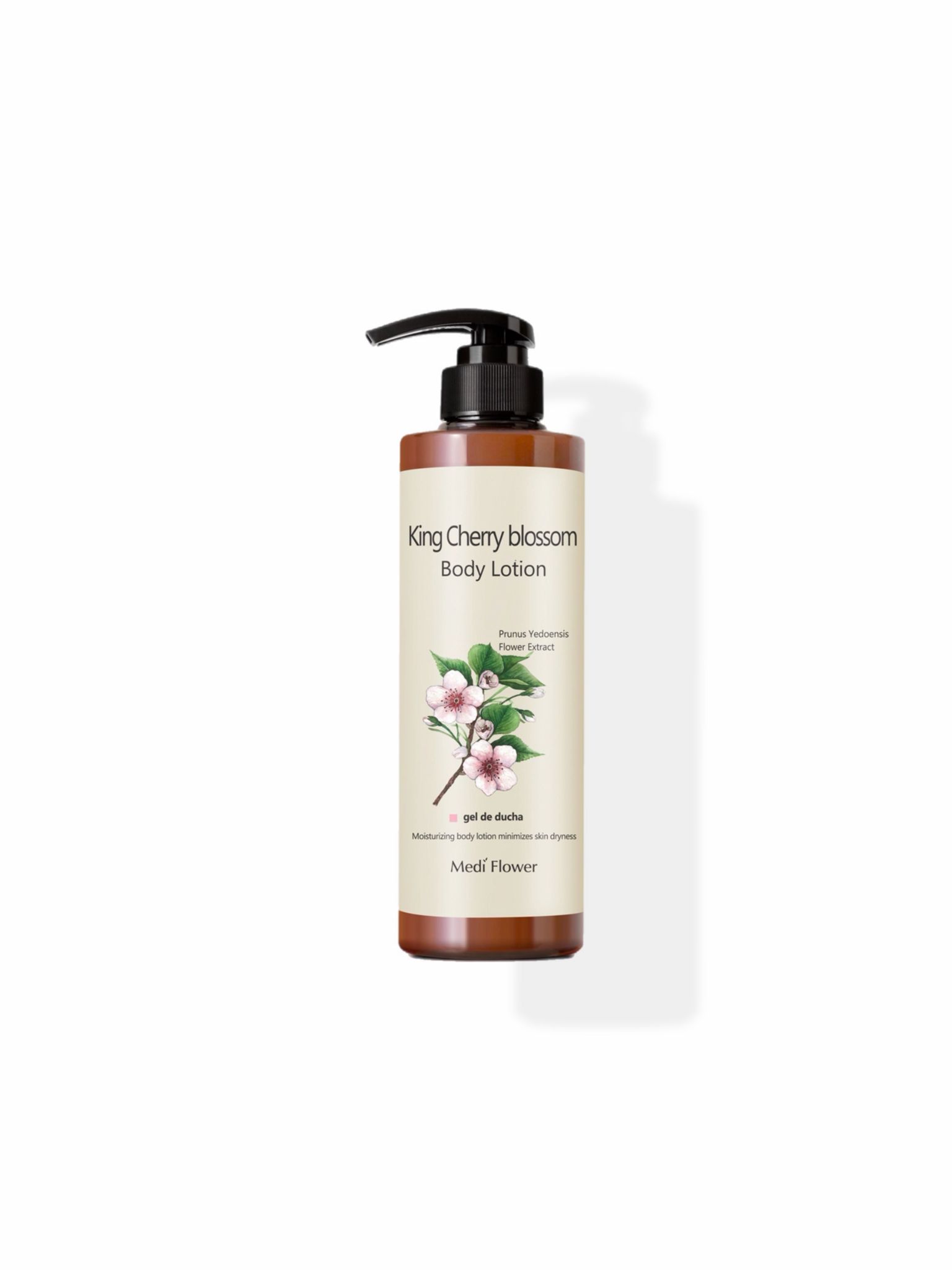 Увлажняющий лосьон для тела с чарующим ароматом цветущей сакуры Medi Flower Body Lotion King Cherry Blossom, 500 мл.