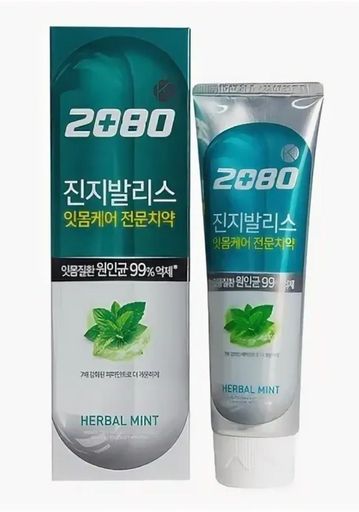 Зубная паста антибактериальная 2080 Gingivalis Herbal Mint 120г