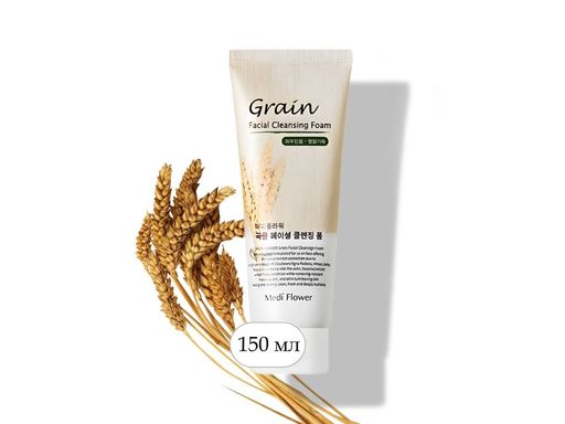 Пенка со злаками Mediflower Grain Facial Cleansing Foam, 150 мл. 