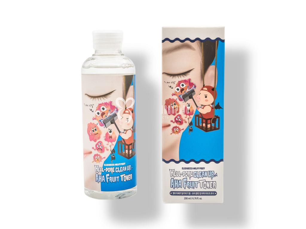 Тонер-пилинг с фруктовыми кислотами Elizavecca Hell-Pore Clean Up Aha Fruit Toner, 200мл