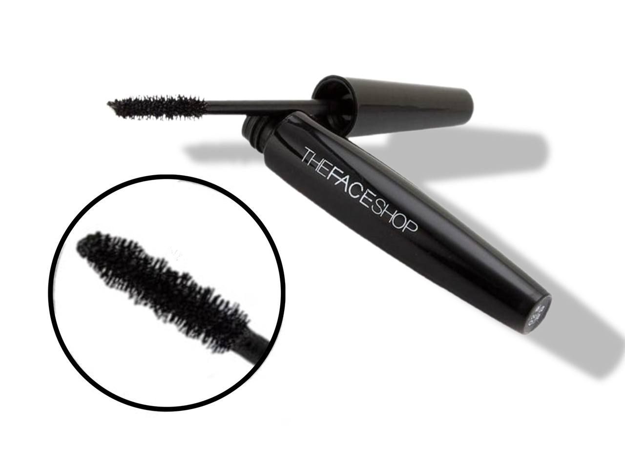 Тушь для ресниц чёрная подкручивающая и удлиняющая THE FACE SHOP Pressian Big Curling Mascara #01 Curling 8 гр