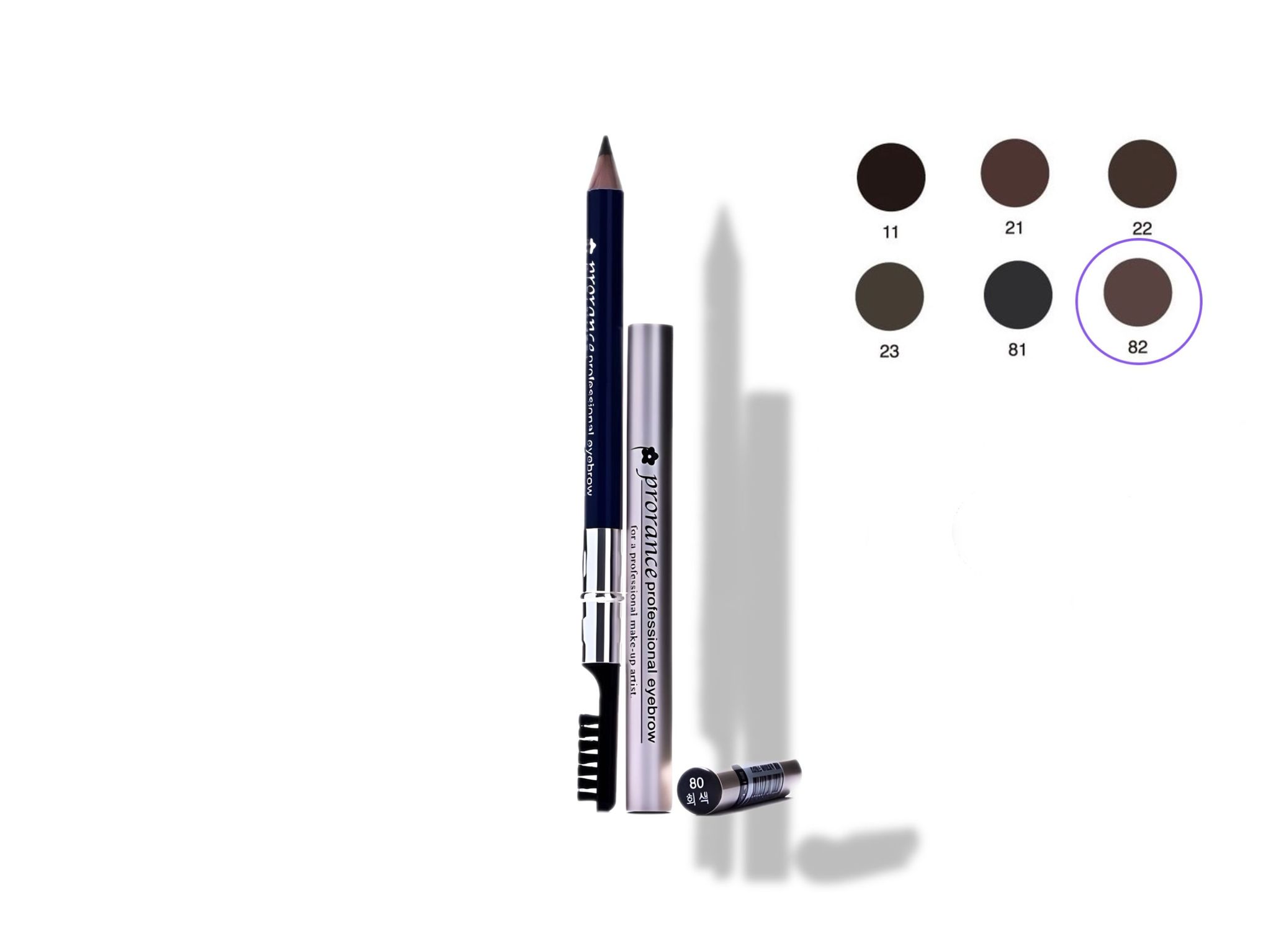 Карандаш для бровей серо-коричневый Prorance Professional eyebrow pencil 82 gray brown.