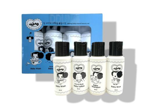 Дорожный набор из 4 предметов для детей Ddung baby travel beauty set 60 мл*4