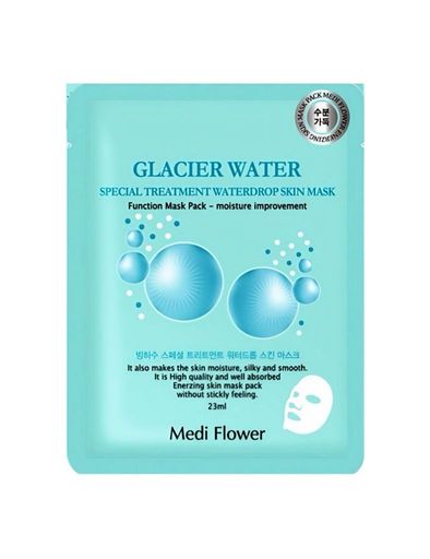 Увлажняющая маска для лица с талой ледниковой водой Medi Flower Mask Pack Special Treatment Waterdrop Skin Glacier Water, 23 мл