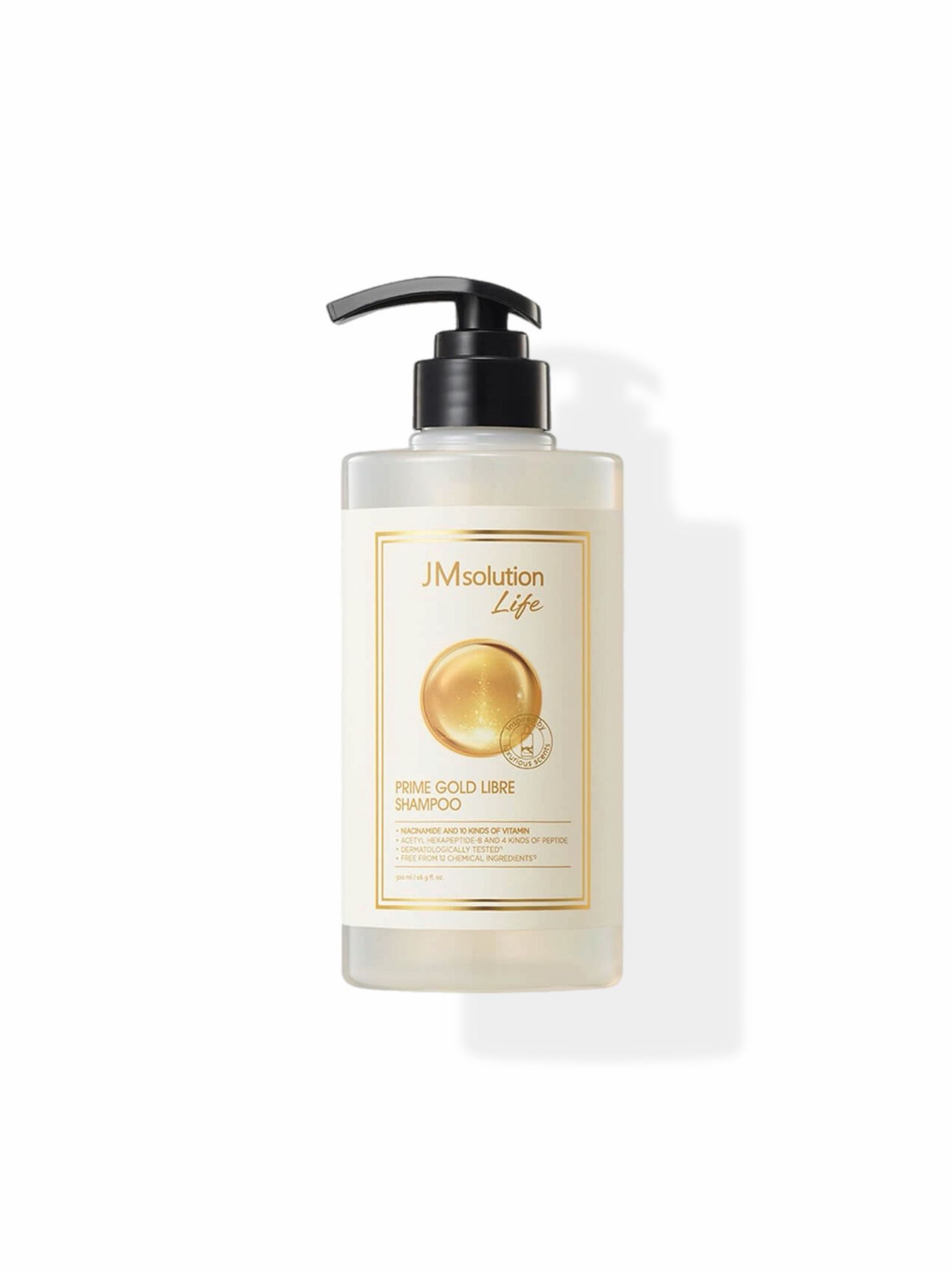 Парфюмированный восстанавливающий шампунь с золотом JMSolution Life Shampoo, 500 мл. 