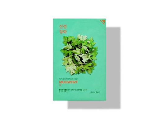 Успокаивающая тканевая маска с экстрактом полыни HOLIKA HOLIKA Pure Essence Mask Sheet Mugwort, 23 мл. 