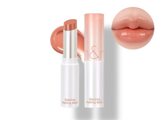 Тающий оттеночный бальзам для губ абрикосово-бежевый Rom&Nd Glasting Melting Balm, 01 Coco Nude, 3,5 гр.