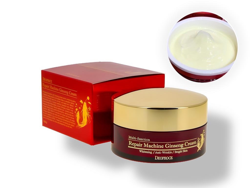 Антивозрастной крем для лица с экстрактом красного женьшеня Deoproce repair machine ginseng cream 100 гр