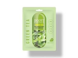Тканевая маска для лица с экстрактом зеленого чая Jigott Green Tea Real Ampoule Mask, 27 мл.