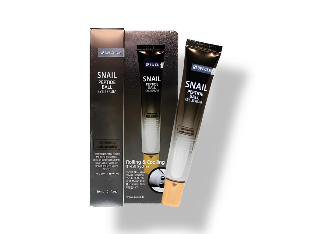 -30% Серум для области вокруг глаз с пептидами и улиточным муцином 3W Clinic Snail Peptide Eye Ball Serum, 30 мл