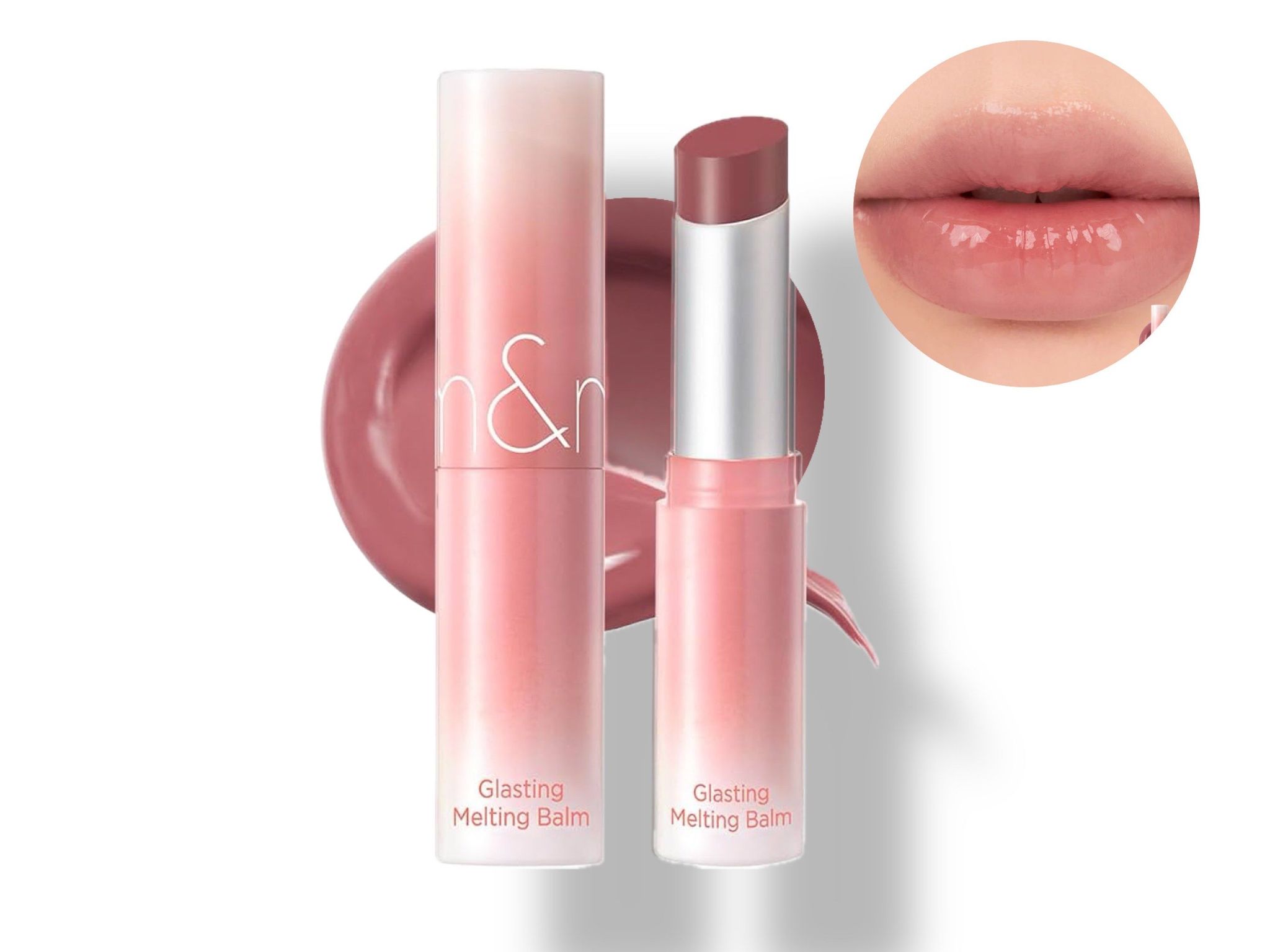 Тающий оттеночный бальзам для губ розовый нюд Rom&Nd Glasting Melting Balm, 12 Veiled Rose, 3,5 гр.