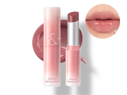 Тающий оттеночный бальзам для губ розовый нюд Rom&Nd Glasting Melting Balm, 12 Veiled Rose, 3,5 гр.