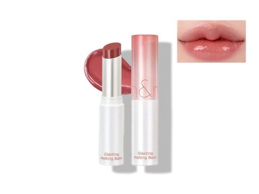 Тающий оттеночный бальзам для губ розово-инжирный нюд Rom&Nd Glasting Melting Balm, 06 Kaya Fig, 3,5 гр. 