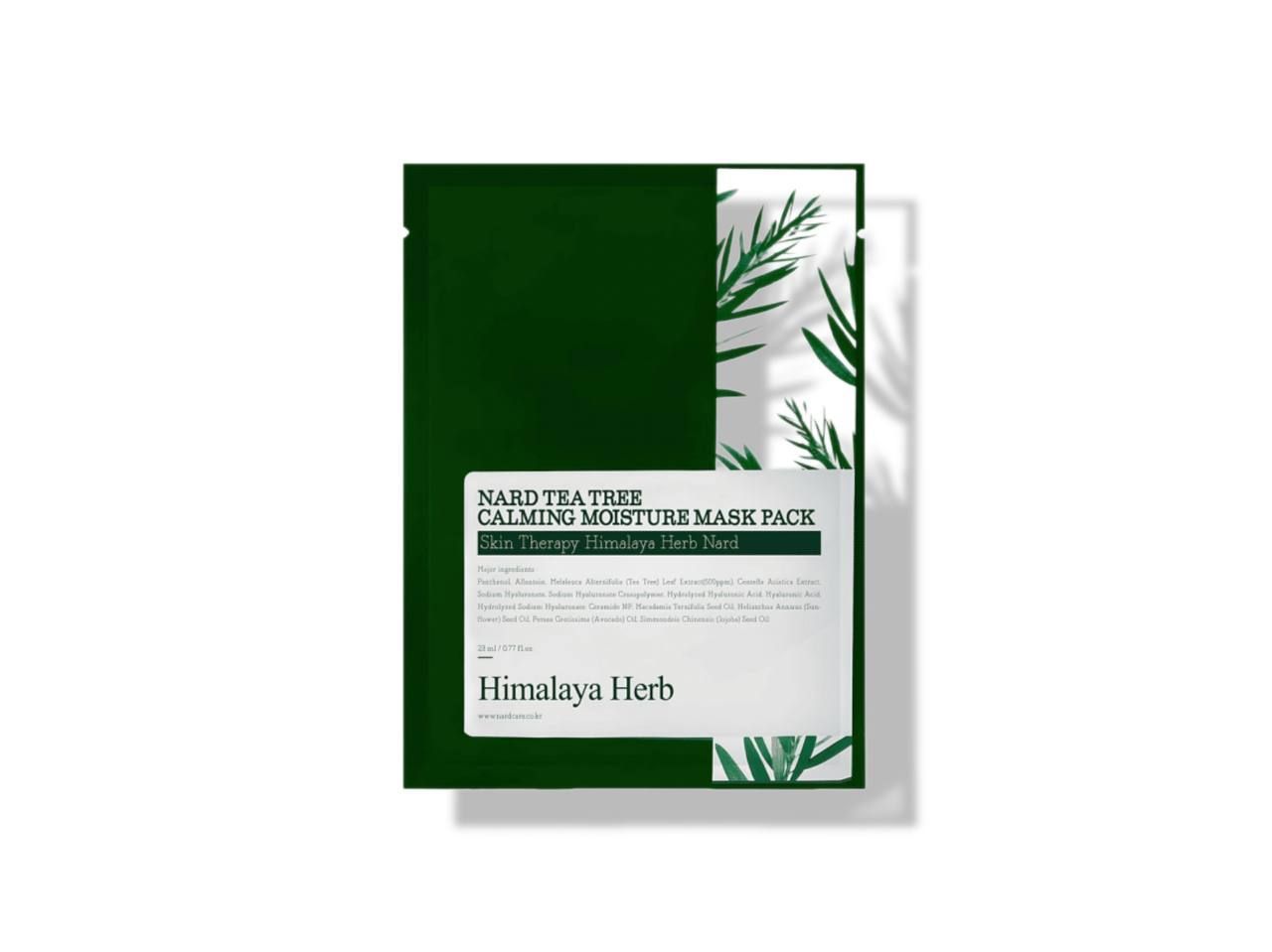 Успокаивающая тканевая маска для лица с экстрактом чайного дерева NARD Bouquet Garni Tea Tree Calming Moisture Mask Pack, 23 мл. 