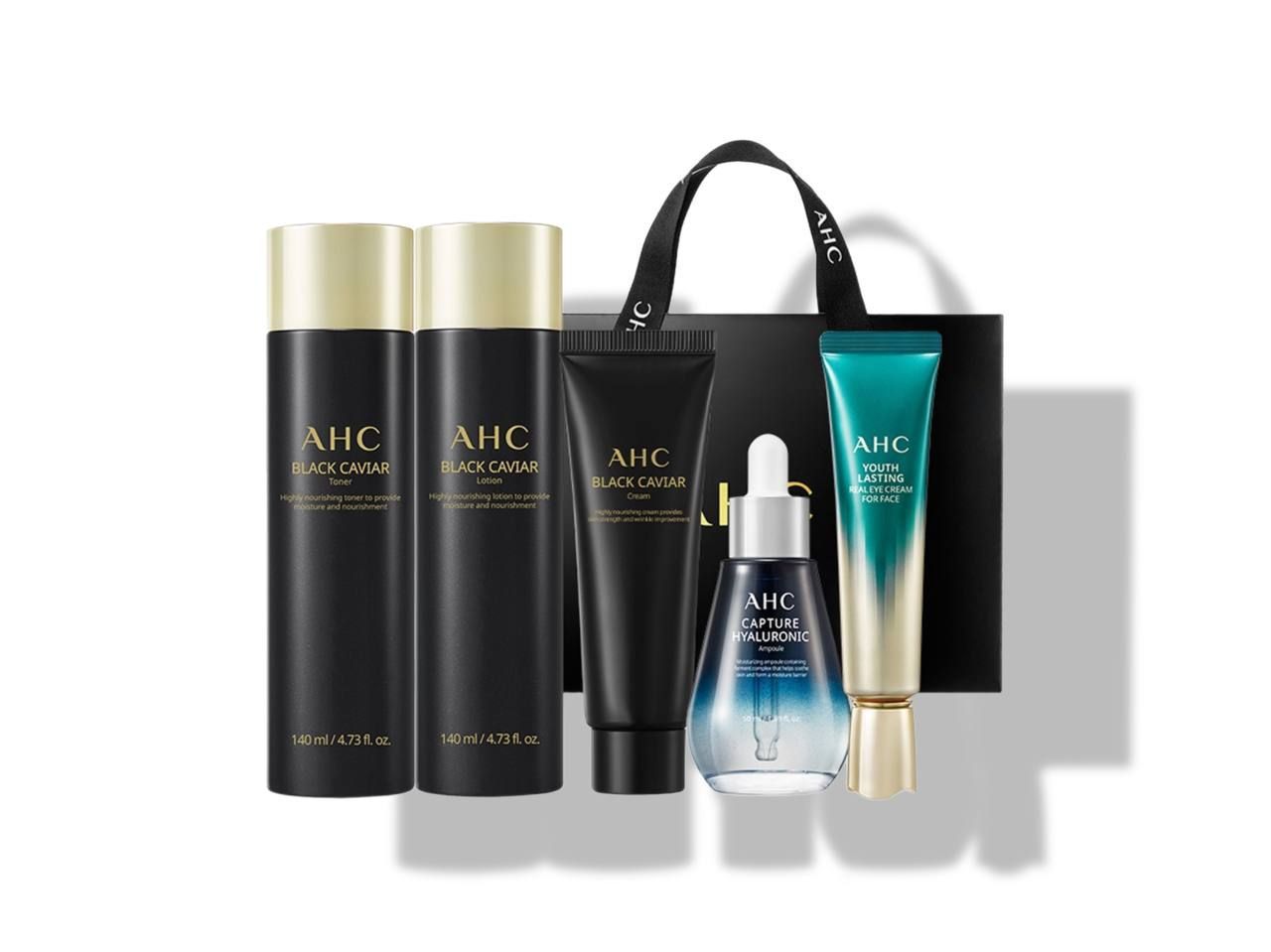 Набор антивозрастных питательных средств с черной икрой AHC Black Caviar Special Skin Care Set