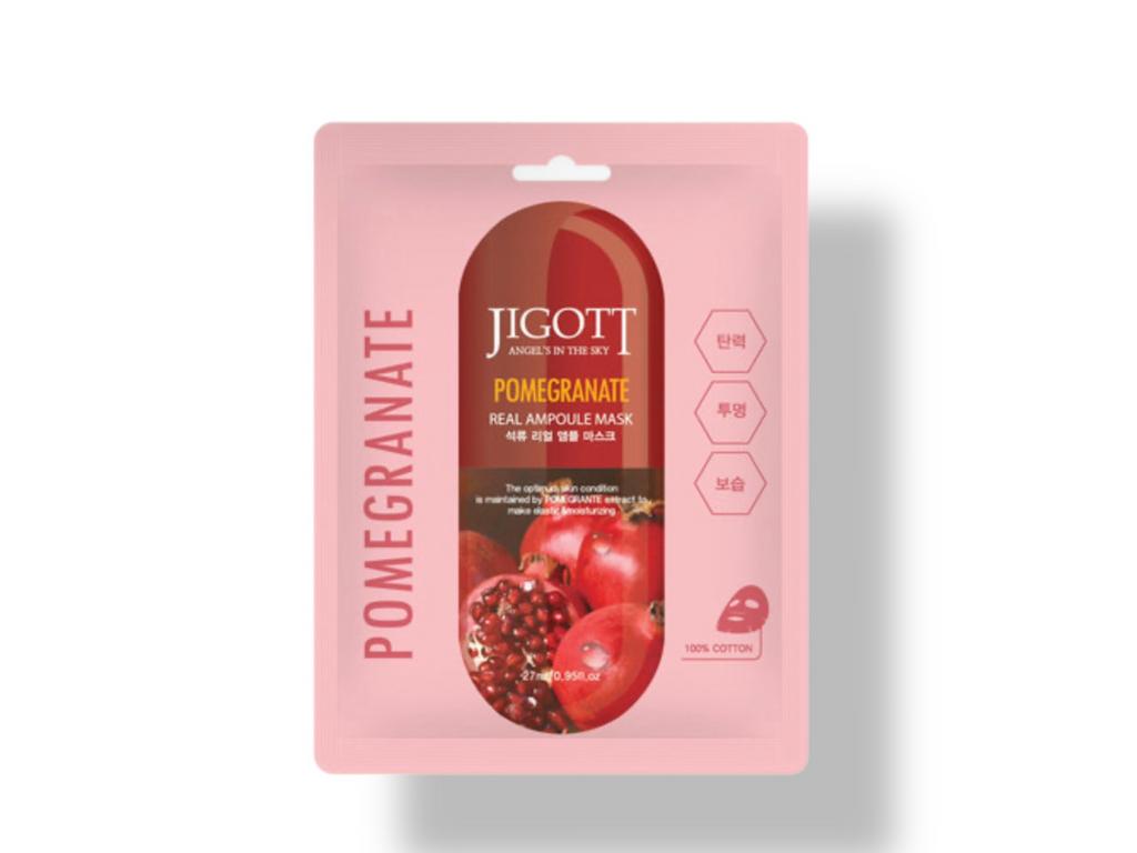 Тканевая ампульная маска с экстрактом Граната Jigott Pomegranate Real Ampoule Mask, 27 мл. 