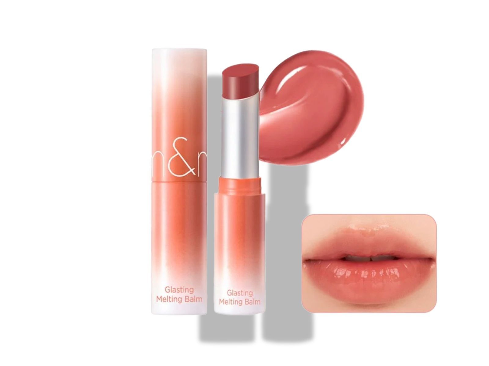 Тающий оттеночный бальзам для губ Rom&Nd Glasting Melting Balm 14 Dear Apple яблочный нюд, 3,5 гр.