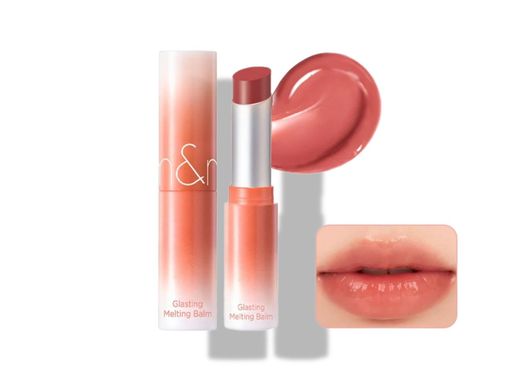 Тающий оттеночный бальзам для губ Rom&Nd Glasting Melting Balm 14 Dear Apple яблочный нюд, 3,5 гр.