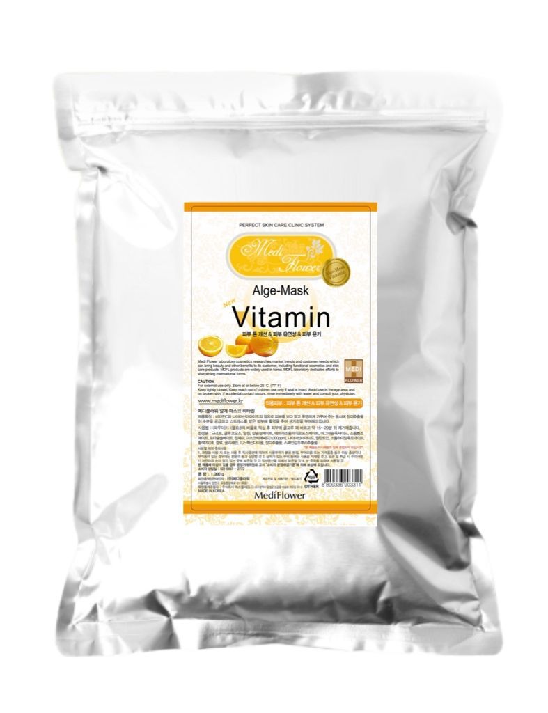 Маска для лица альгинатная с витаминами Medi Flower Alge-Mask Vitamin, 500 гр.
