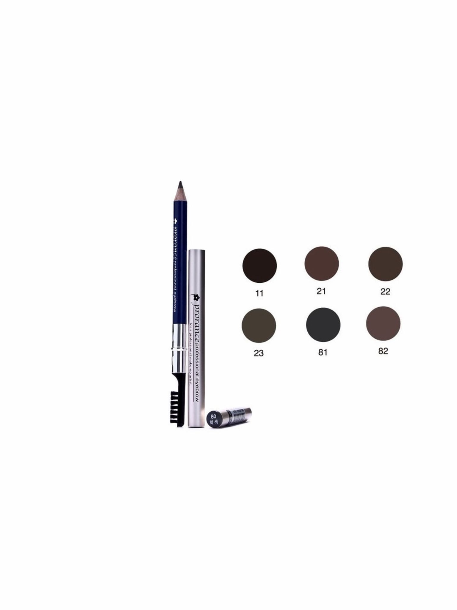 Карандаш для бровей серо-коричневый Prorance Professional eyebrow pencil № 23 Natural Brown, Натуральный Коричневый.