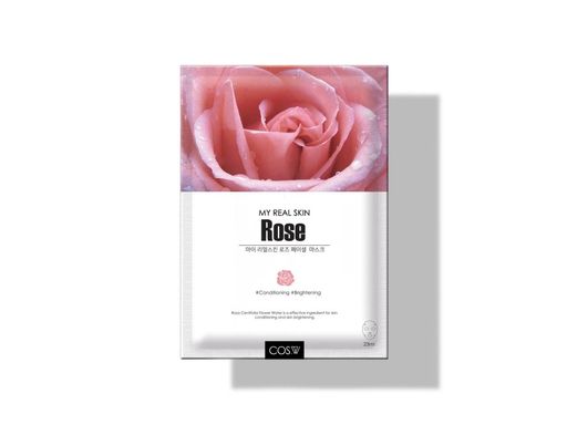 Смягчающая маска с экстрактом розы COS.W My Real Skin Facial Mask Rose, 23 мл.
