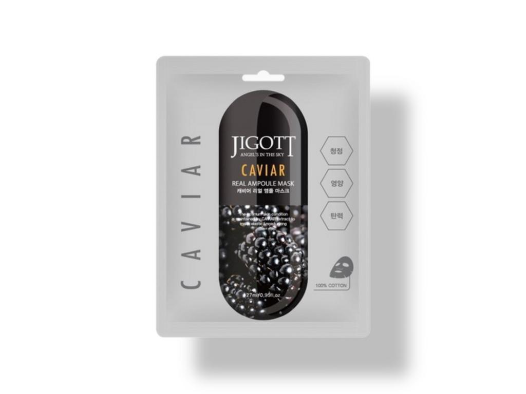 Ампульная маска с экстрактом икры Jigott Caviar Real Ampoule Mask, 27 мл.