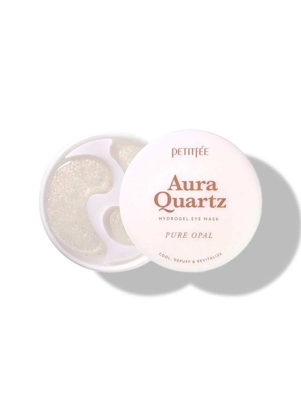 Охлаждающие патчи от морщин и отеков Petitfee Aura Quartz Hydrogel Eye Mask Pure Opal, 40 шт.