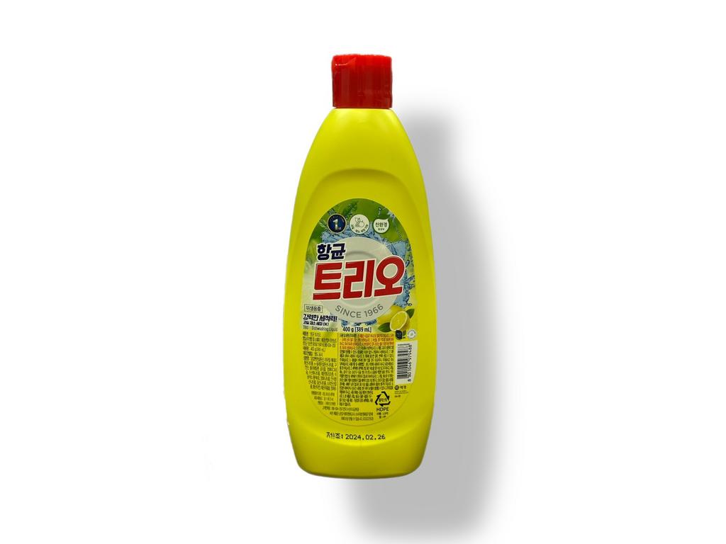 Средство для мытья посуды Лимон Антибактериальное TRIO Antibacterial Strong & Economical, 400 мл. 