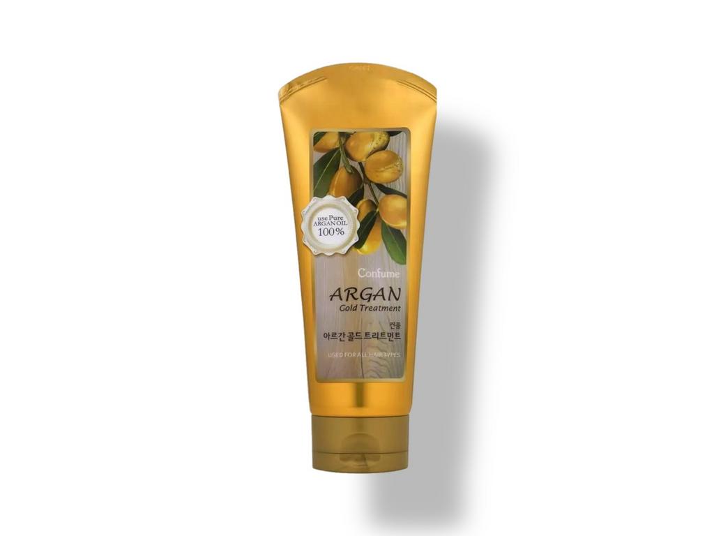 Увлажняющая маска с аргановым маслом и золотом Welcos Confume Argan Gold Treatment, 200 гр.