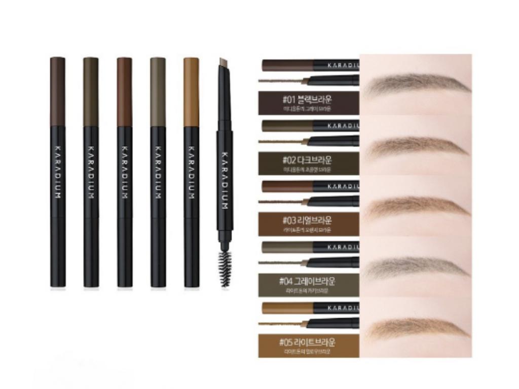 Карандаш для бровей №3 Настоящий коричневый Karadium Flat Eyebrow Pencil No.3 Real Brown 0,3 гр