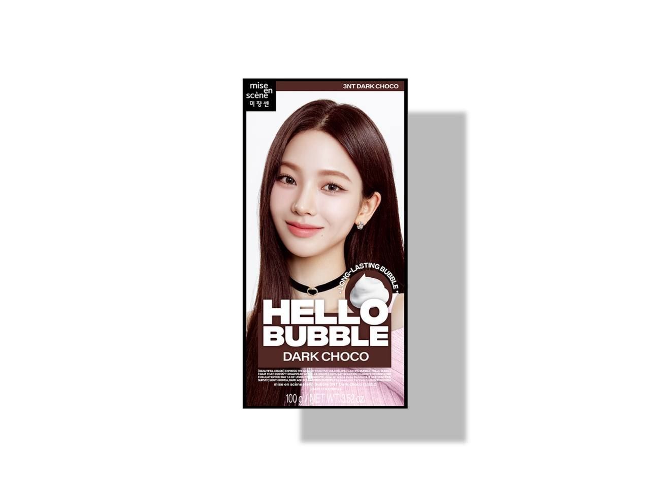 Мусовая краска для волос 3NT темный шоколад Mise en scene hello bubble black pink edition 3NT dark choco, 30 гр /60 гр/5 гр.